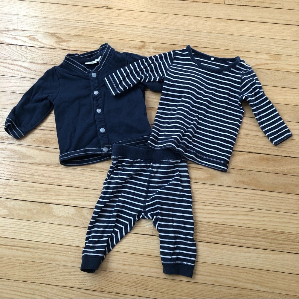 Cute matching set of top, pants, and jacket